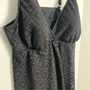 Women swimsuit great tummy coverage black size 18